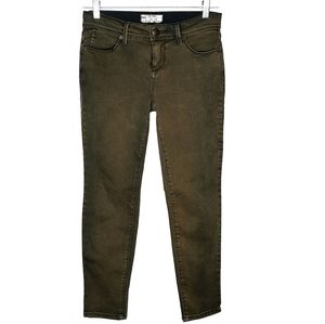 Free People Dark Green Skinny Jean Pants 26